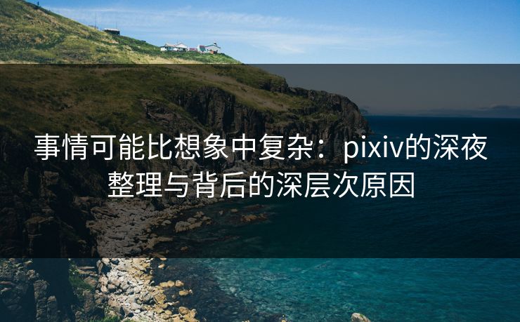 事情可能比想象中复杂：pixiv的深夜整理与背后的深层次原因-第1张图片-p站短视频 - p站助手精选网