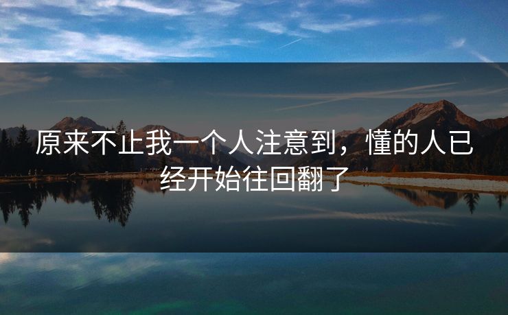 原来不止我一个人注意到，懂的人已经开始往回翻了-第1张图片-p站短视频 - p站助手精选网