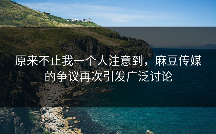 原来不止我一个人注意到，麻豆传媒的争议再次引发广泛讨论-第1张图片-p站短视频 - p站助手精选网